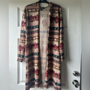 Small Aztec hooded cardigan
